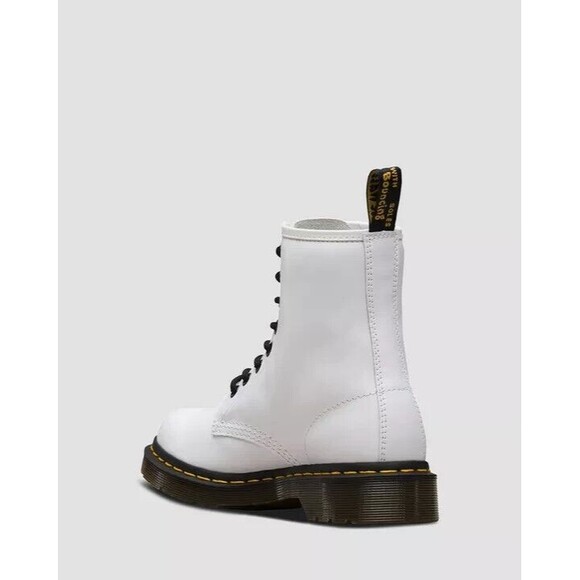 Dr. Martens 1460 Softy T Women 6 Combat Boots White Leather Block Heel NIB $170 - Picture 4 of 15